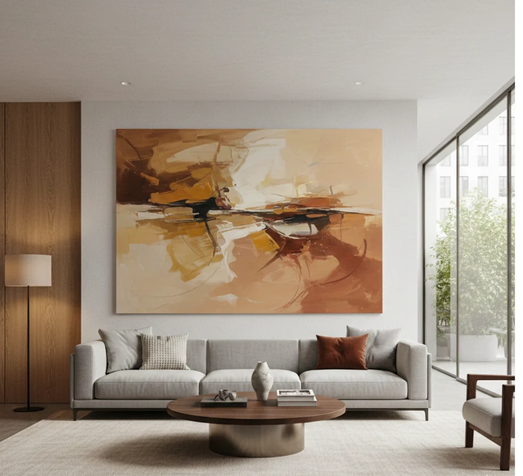 art abstrait et votre espace comment une œuvre transforme un lieu